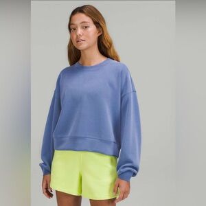 Lululemon Perfectly Oversized Cropped Crew Softstreme Water Drop Size 10